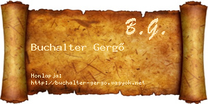 Buchalter Gergő névjegykártya